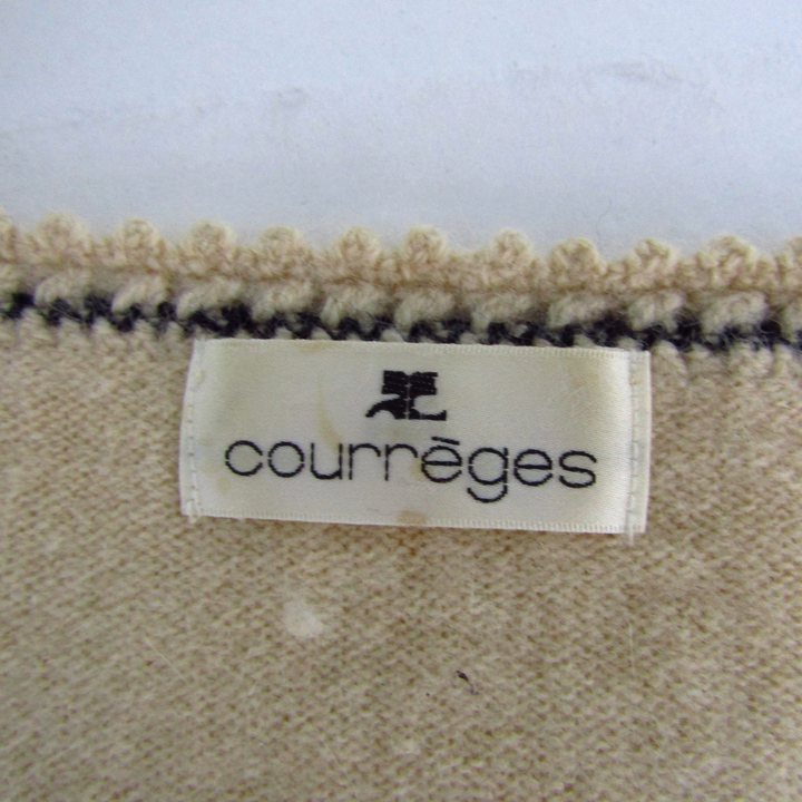クレージュ アンサンブル トップス 長袖カーディガン 半袖ニット アンゴラ混 レディース 9Rサイズ ベージュ courreges courreges クレージュ アンサンブル トップス 長袖カーディガン