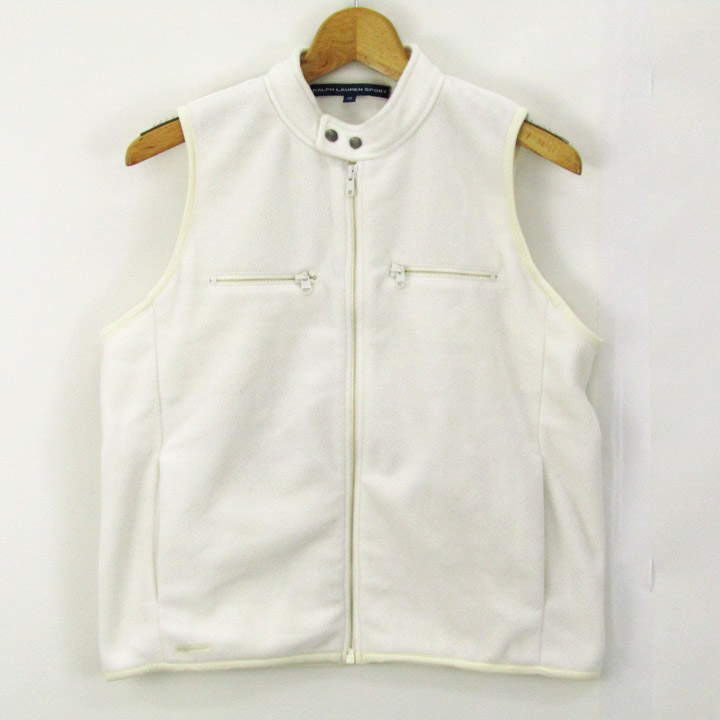 ラルフローレンスポーツ ベスト ジャケット アウター  フリース 大きいサイズ レディース 15サイズ 白 Ralph Lauren Sports ラルフローレンスポーツ ベスト ジャケット アウター フリース