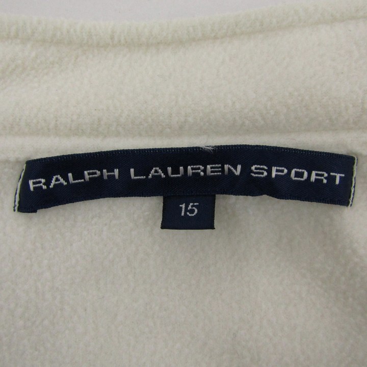 ラルフローレンスポーツ ベスト ジャケット アウター  フリース 大きいサイズ レディース 15サイズ 白 Ralph Lauren Sports ラルフローレンスポーツ ベスト ジャケット アウター フリース
