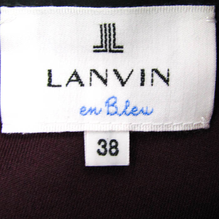 ランバンオンブルー ギャザーネックダンボールカットソー トップス プルオーバー 日本製 レディース 38サイズ エンジ LANVIN en Bleu LANVIN en Bleu - ランバンオンブルー ギャザーネックダンボール