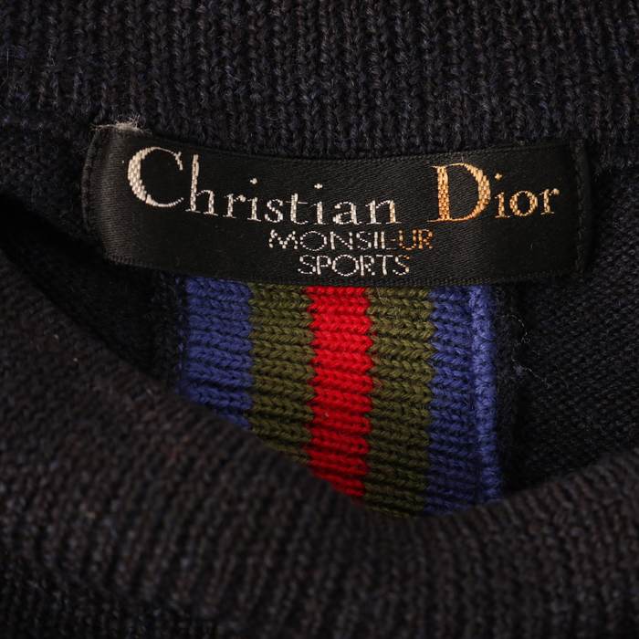 Christian Dior ディオール 総柄 モックネック ウール ニット - ニット 
