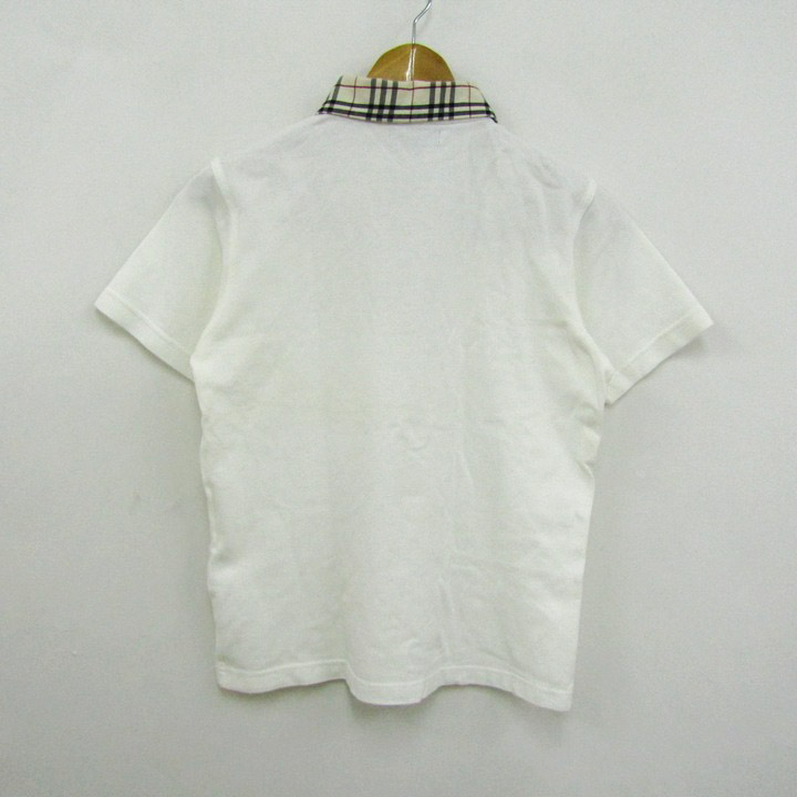 美品　Burberrys バーバリーチェック 90's 半袖 ニットポロシャツ BURBERRY - 90s イングランド製 バーバリーズ 半袖 刺繍ロゴ