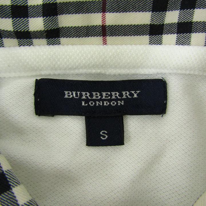 【バーバリー ロンドン】ポロシャツ　白　新品タグ付き BURBERRY - 新品タグバーバリーロンドン前立タータンチェック