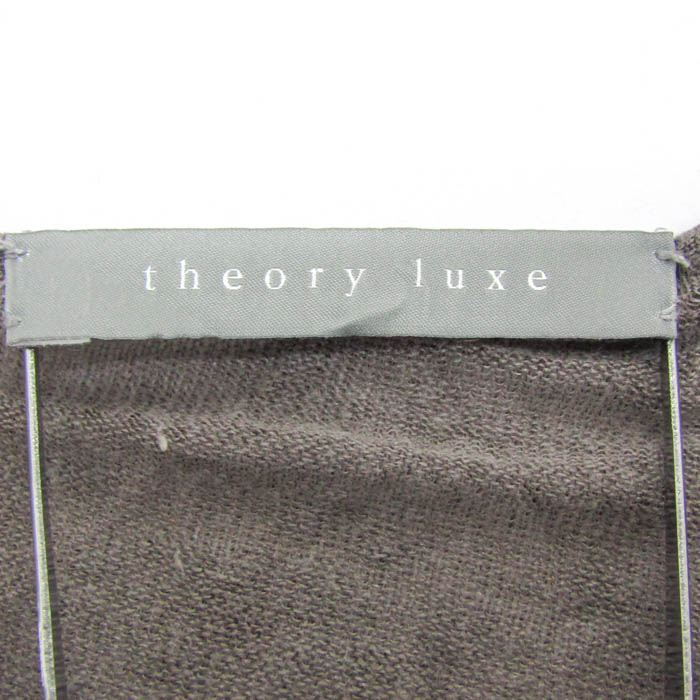 セオリーリュクス 長袖Ｔシャツ リネン混 ニット Vネック カットソー トップス レディース 38サイズ グレー系 theory luxe Theory luxe - セオリーリュクス 長袖Tシャツ リネン混 ニット
