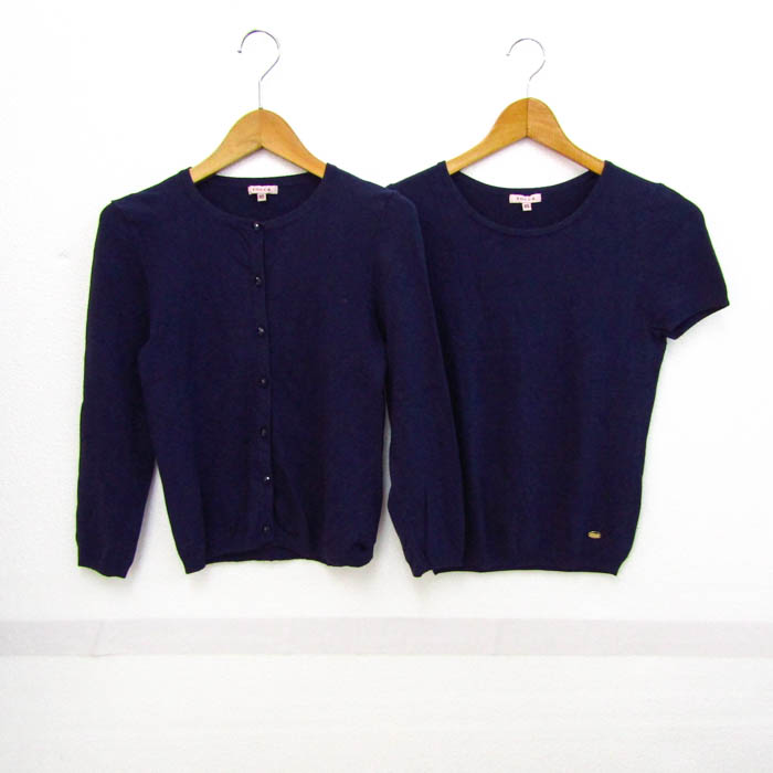 トッカ アンサンブル トップス 長袖カーディガン 半袖ニット