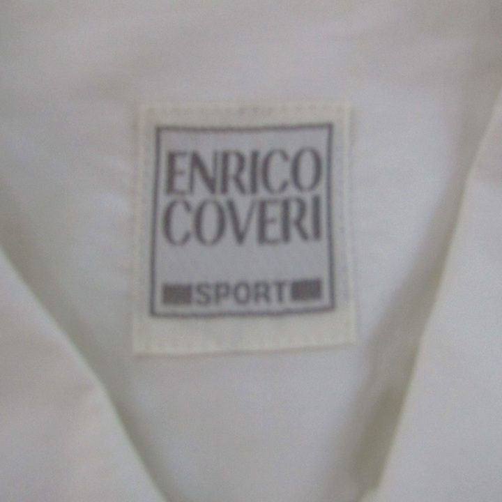エンリコ・コベリスポーツ 長袖シャツ トップス 星 コットン レディース Mサイズ ホワイト Enrico Coveri sport エンリコ・コベリスポーツ 長袖シャツ トップス 星 コットン