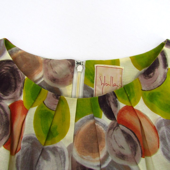 Sybilla シビラ ワンピース グレージュ 切り替えピンタックフレアドレス ピンタックラインフレアドレス(ワンピース) | Sybilla(シビラ