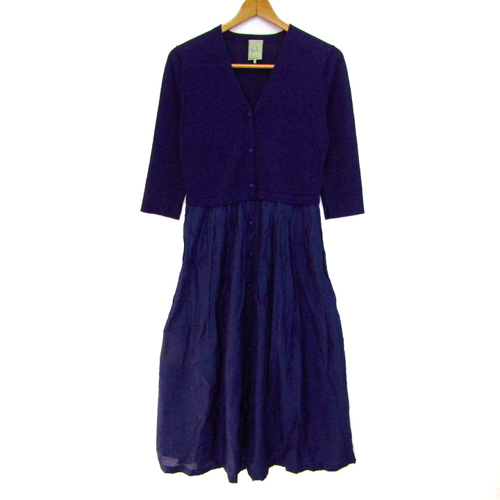 美品 ローラアシュレイ ワンピース 花柄 リボン 半袖 11 ネイビー 美品 ローラアシュレイ ワンピース サイズ11 花柄