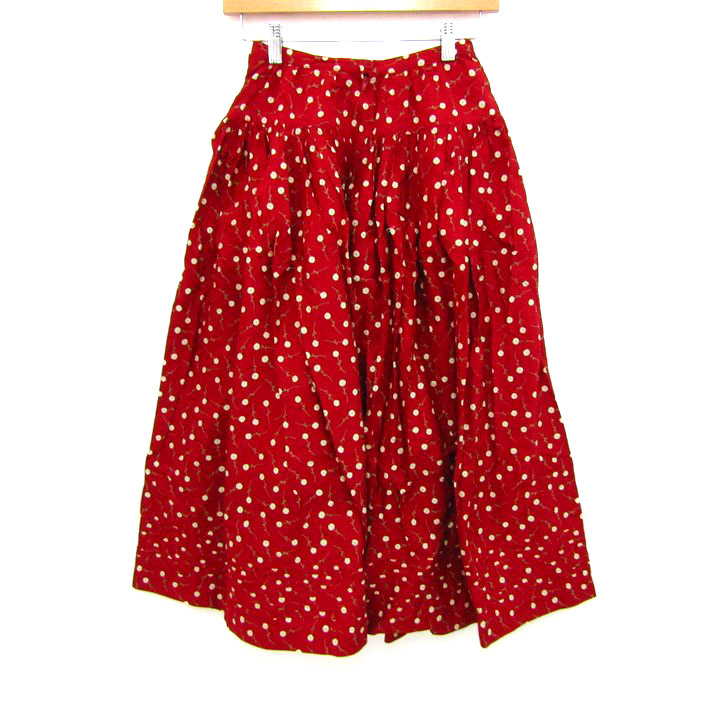 ピンクハウス スカート 水玉りぼんプリントパッチワークスカート