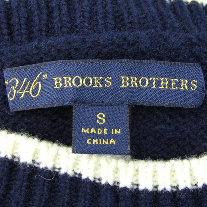 ブルックスブラザーズ ニット 長袖 クルーネック ドット柄 トップス レディース Sサイズ ネイビー×ホワイト 346 Brooks Brothers ブルックスブラザーズ ニット 長袖 クルーネック ドット柄