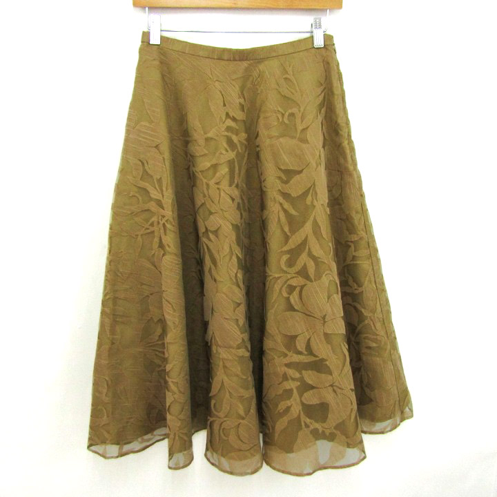 CELFORD フレアスカート 38 ベージュ CELFORD バリエチュールフレア