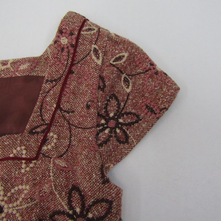 トッカ ワンピース トップス 半袖 スクエアネック 花柄 ボックス  