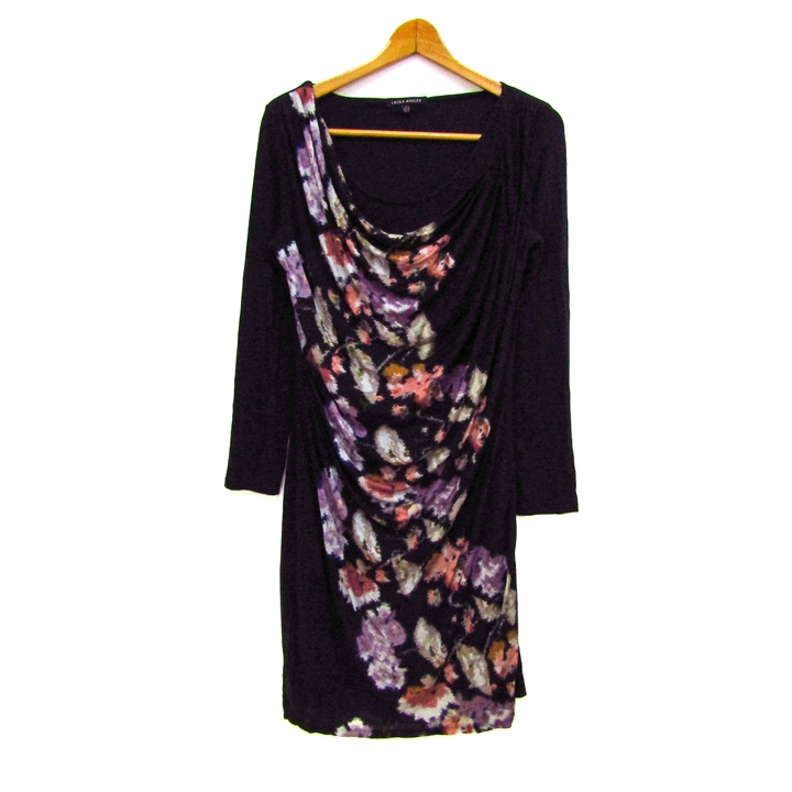 ローラアシュレイ ロングワンピース トップス 長袖 花柄 日本製 未使用  