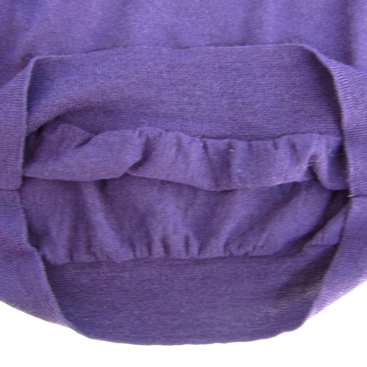 【美品】UNTITLED アンタイトル ニット パープル サイズ:2(M) | ペーパーエステル リブ編み プルオーバー / ニット | 長袖 クルーネック ドロップショルダー | 日本製 トップス【レディース】【中古】 アンタイトル ニット トップス 長袖 クルーネック セーター レディース