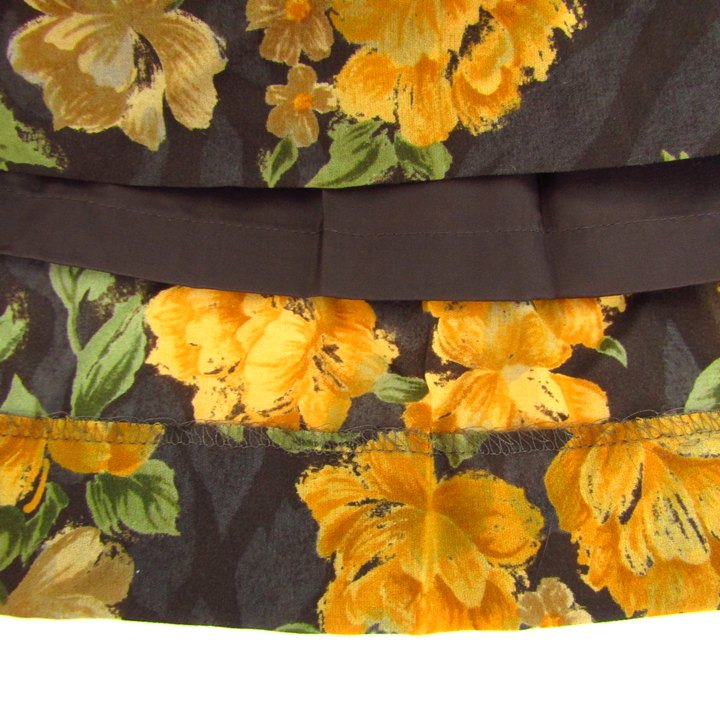 レリアン ロングワンピース トップス 花柄 日本製 ベルト付き  