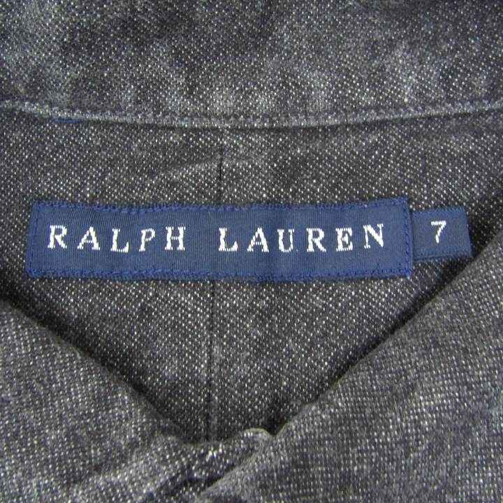 ラルフローレン 長袖デニムシャツ スタンドカラー トップス レディース 7サイズ ブラック RALPH LAUREN ラルフローレン 長袖デニムシャツ スタンドカラー トップス