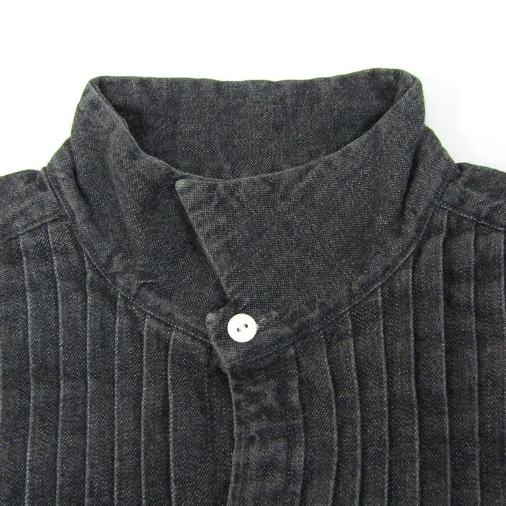 ラルフローレン 長袖デニムシャツ スタンドカラー トップス レディース 7サイズ ブラック RALPH LAUREN ラルフローレン 長袖デニムシャツ スタンドカラー トップス