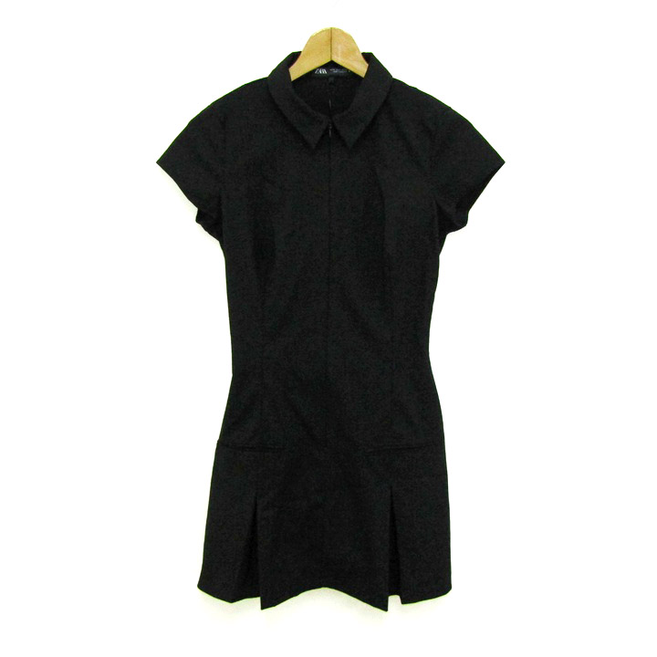 Mサイズ✭ワンピース 半袖 ブラック 中古・古着通販】ZARA (ザラ) 半袖ワンピース ブラック サイズ