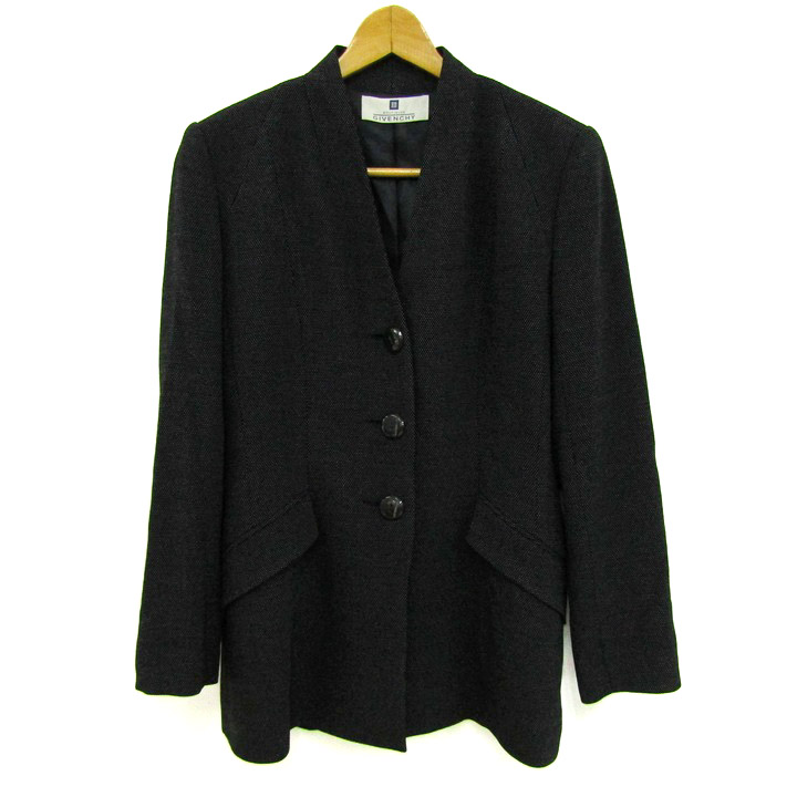 【イタリア製】【36】GIVENCHY ノーカラージャケット レディース イタリア製】【36】GIVENCHY ノーカラージャケット レディース