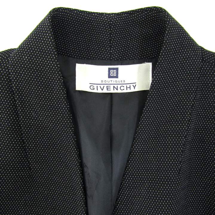 ジバンシィ ノーカラージャケット アウター ドット柄 レディース 40