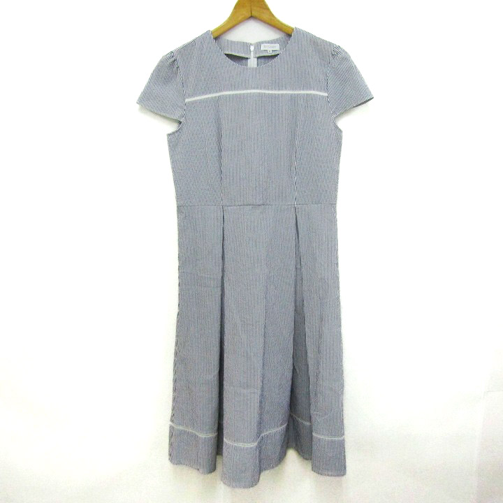 マッキントッシュフィロソフィー ワンピース トップス 半袖 ストライプ  