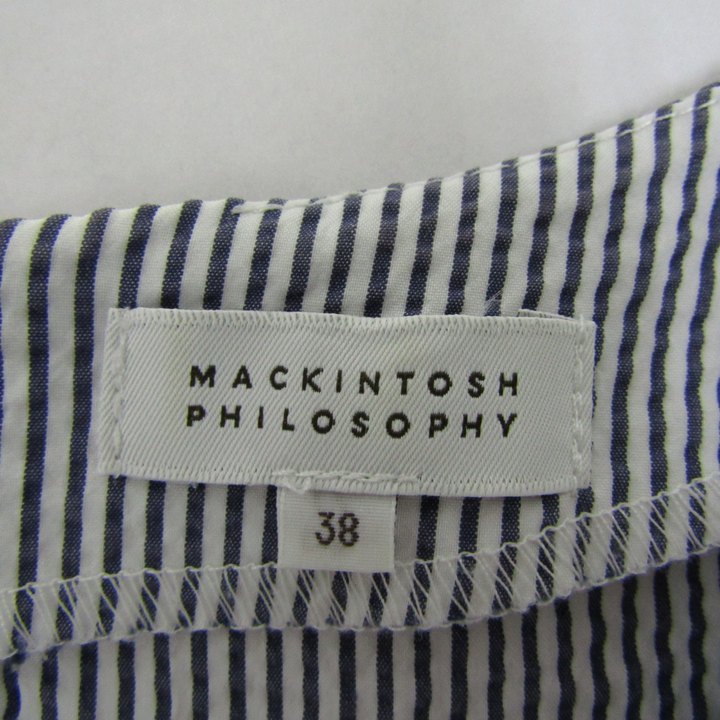 マッキントッシュフィロソフィー ワンピース トップス 半袖 ストライプ  