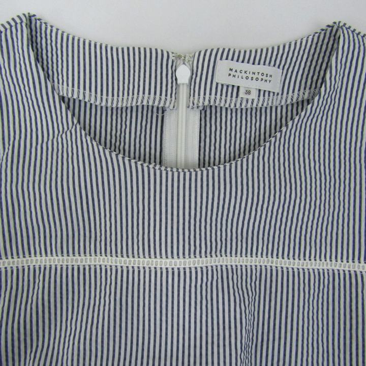 マッキントッシュフィロソフィー ワンピース トップス 半袖 ストライプ  