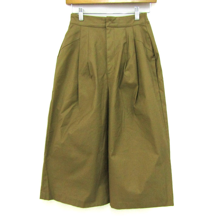 カデュネ ワイドパンツ ボトムス コットンストレッチ レディース 34  