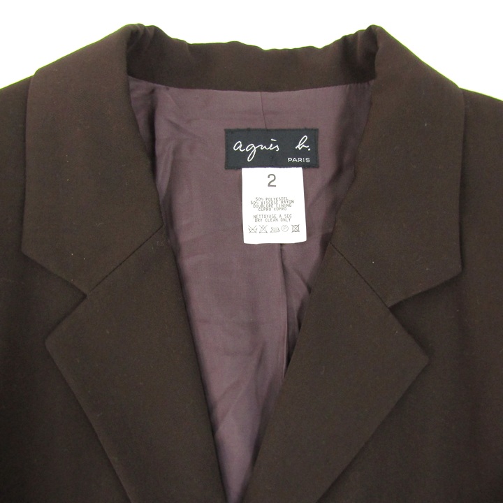 【ご購入者決定商品】agnès b. ブラウン コート レディース アニエスベー チェスターコート ジャケット アウター レディース