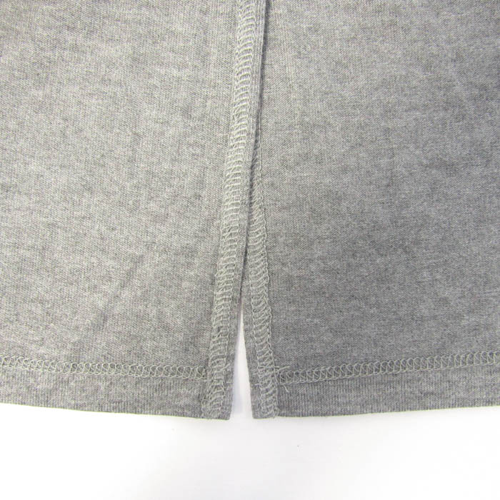 ジーナシス 長袖カットソー（F）コットン レース グレー 綿