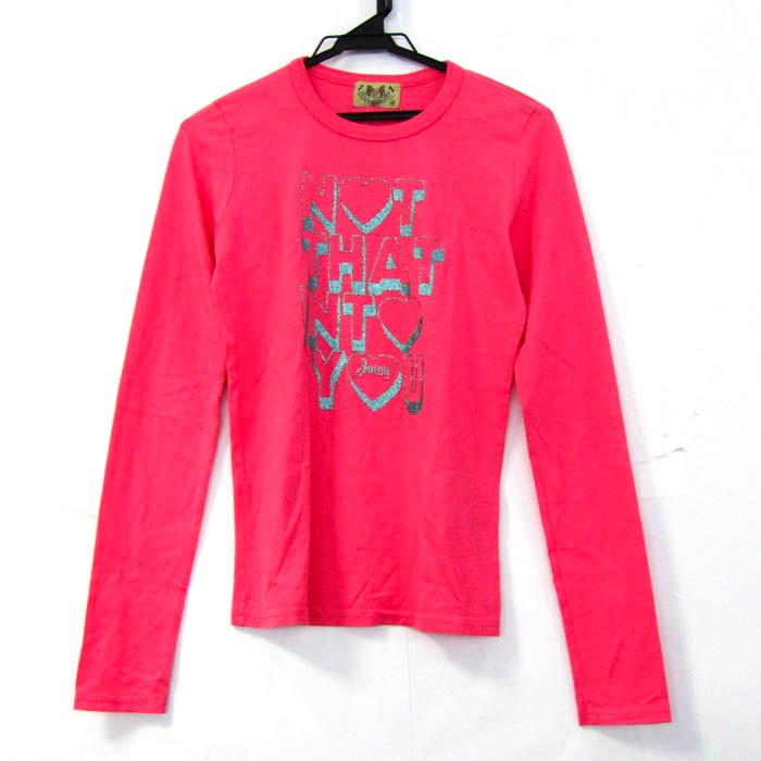 ジューシークチュール 長袖Ｔシャツ トップス グラフィックT USA製 未使用品 レディース Sサイズ ピンク JUICY COUTURE ジューシークチュール 長袖Tシャツ トップス グラフィックT USA