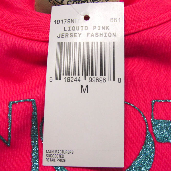 ジューシークチュール 長袖Ｔシャツ トップス グラフィックT USA製 未使用品 レディース Mサイズ ピンク JUICY COUTURE ジューシークチュール 長袖Tシャツ トップス グラフィックT USA