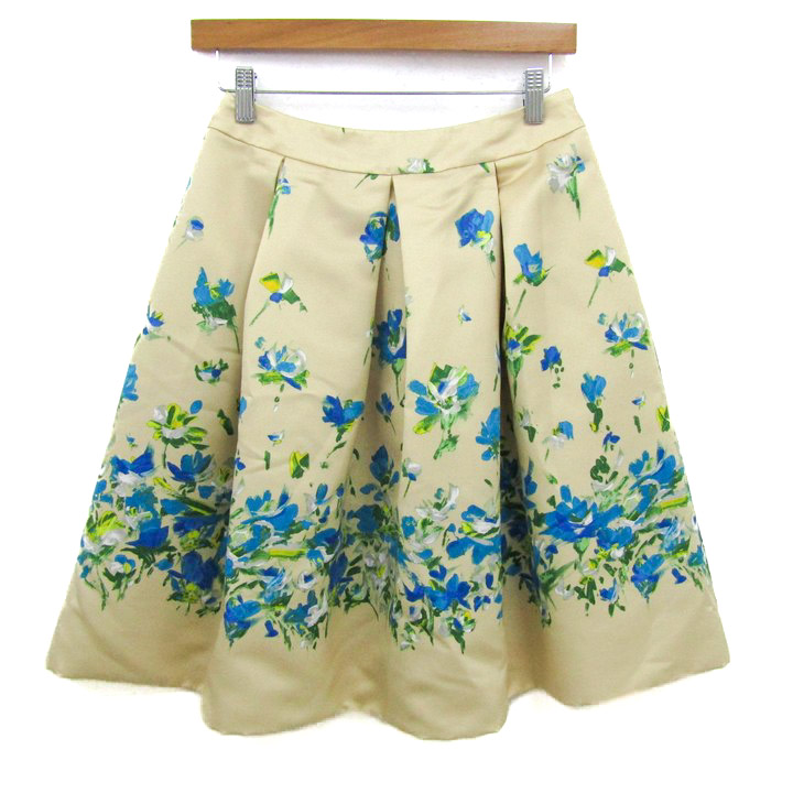 エムズグレイシー　花柄スカート38 M´S GRACY エムズグレイシー 花柄刺繍 スカート 38