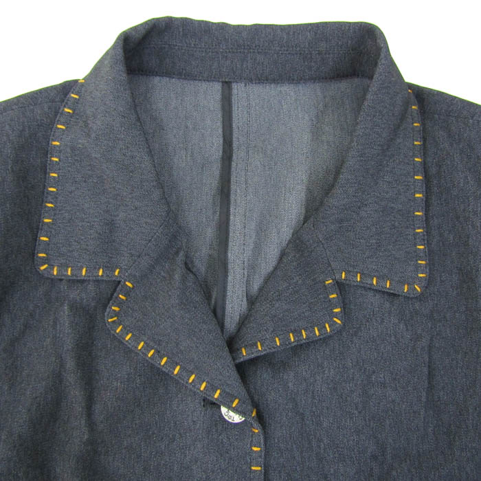 レリアン シャツジャケット アウター ステッチ 日本製生地使用  
