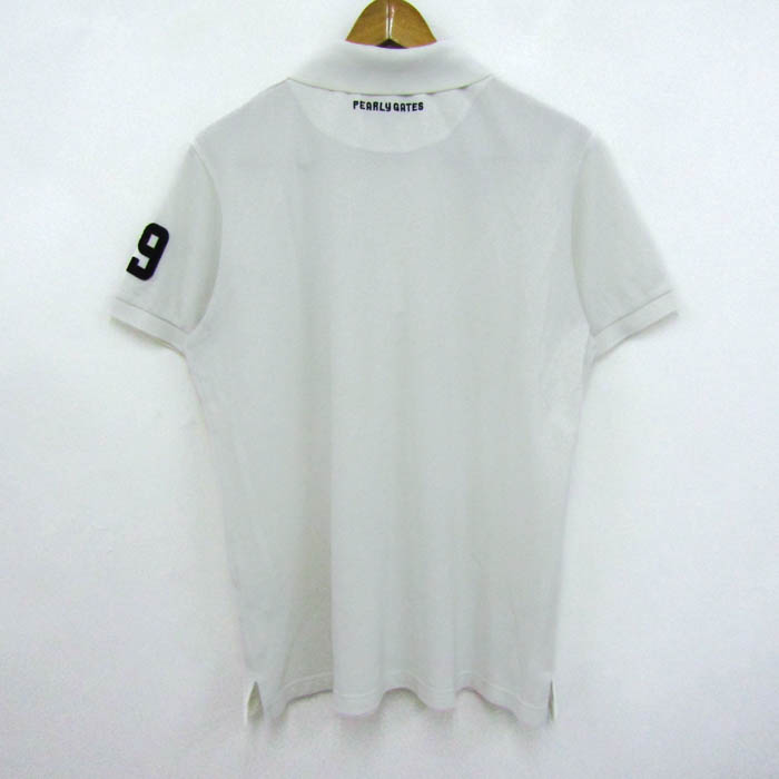 パーリーゲイツ　ゴルフポロシャツ　ホワイト　6 LL 中古 メンズ パーリーゲイツ PEARLY GATES 半袖ポロシャツ 6(LL