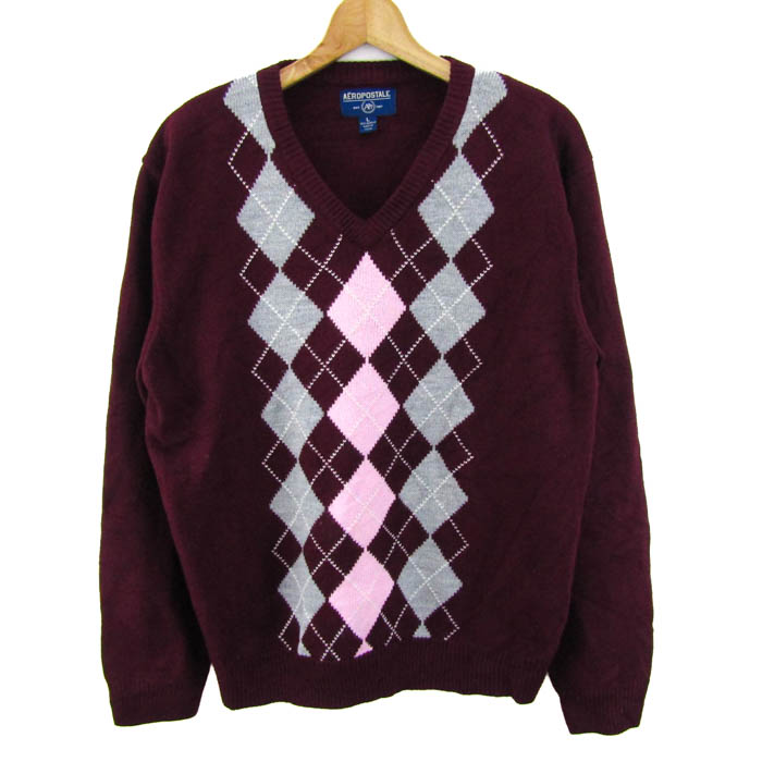 CYCLAS シクラス　トップス　 アーガイル柄 Vネック　ニット CYCLAS シクラス トップス アーガイル柄 Vネック ニット