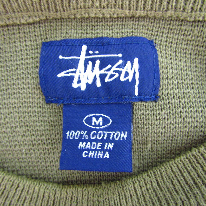 Stüssy ニット　M カーキ rs32369-002.jpg