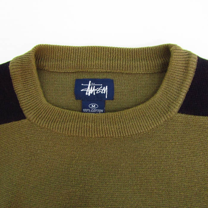 ステューシー セーター トップス 長袖 コットンニット メンズ M