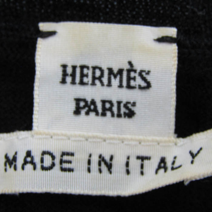 HERMES Vネック半袖トップス　カシミヤ　美品 2104102256766-2.jpg