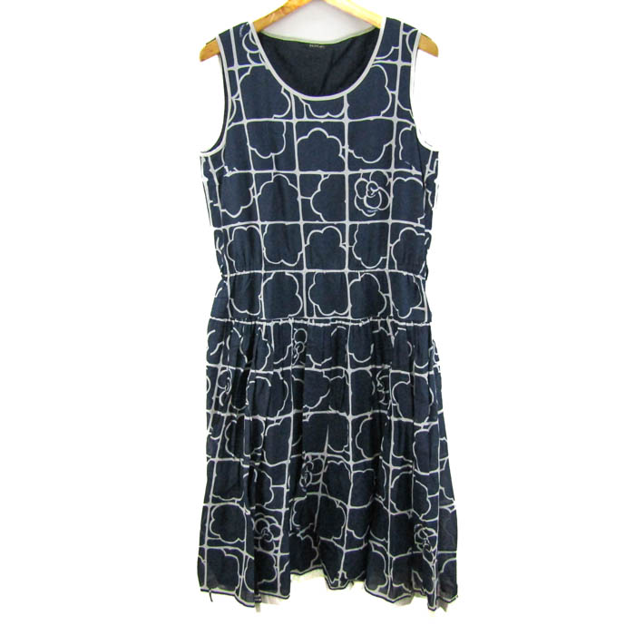 インゲボルグ ワンピース ノースリーブ コットン100% ブランド  