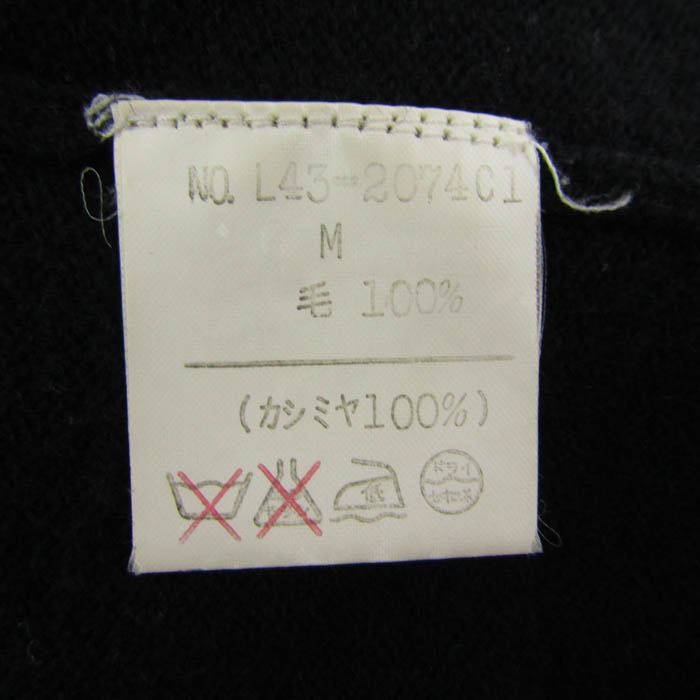 バレンザポー スポーツ カーディガン 長袖 カシミヤ100% ブランド トップス 黒 レディース Mサイズ ブラック VALENZA PO SPORTS バレンザポー スポーツ カーディガン 長袖 カシミヤ100