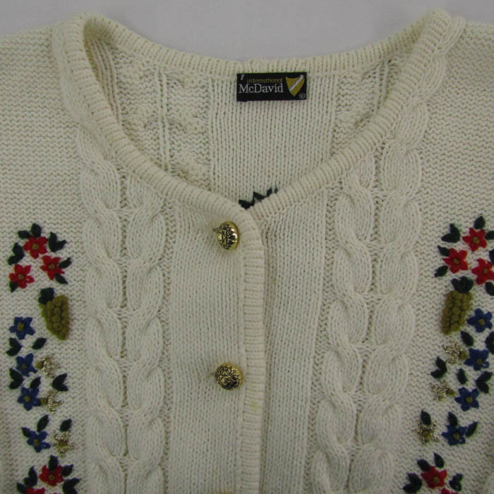 マクダビッド カーディガン 長袖 ウール100% ブランド トップス