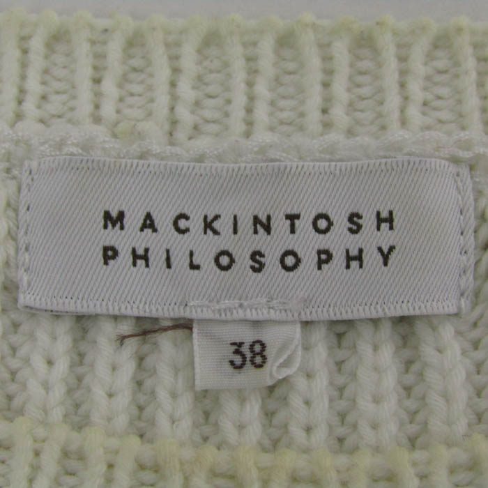 マッキントッシュフィロソフィー ニット セーター 長袖 ブラン トップス 白 レディース 38サイズ ホワイト MACKINTOSH PHILOSOPHY マッキントッシュフィロソフィー ニット セーター 長袖 ブラン