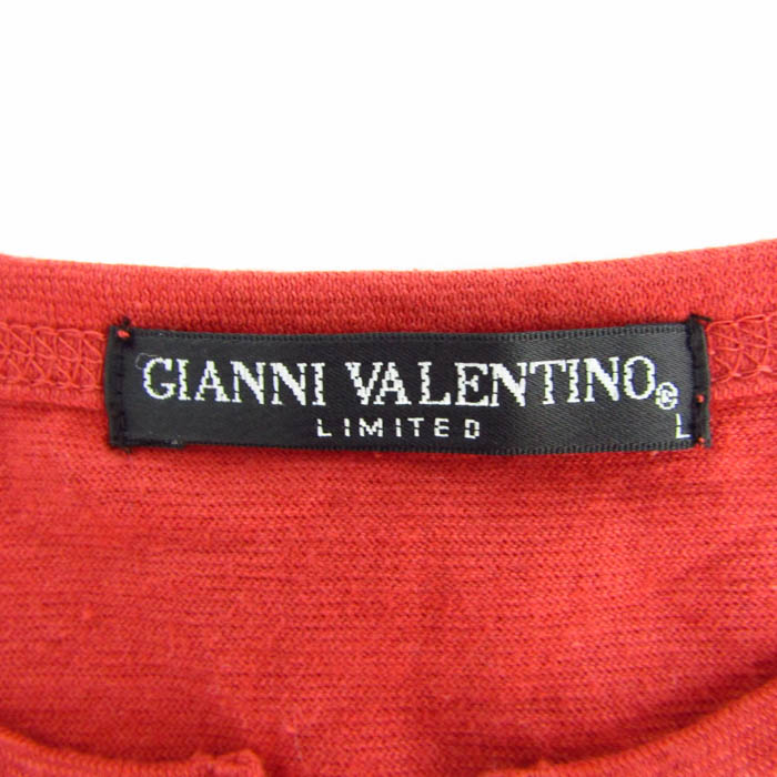 ジャンニ・ヴァレンティノ 半袖Tシャツ トップス リネン混 キーネック