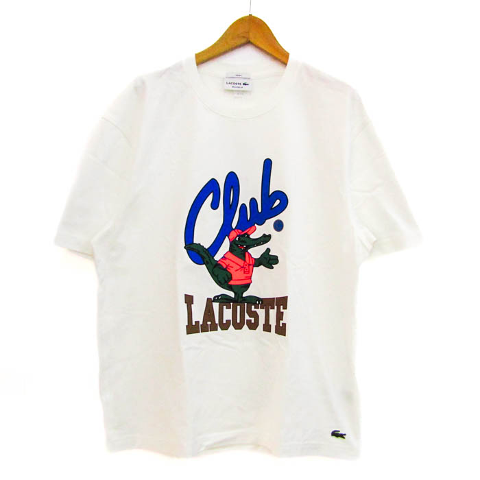 ラコステ Lacoste 半袖 Tシャツ サイズ L ネイビー メンズ トップス スリムフィット 新品  ラコステ（LACOSTE）（メンズ）シェニールワニロゴ ルーズフィット
