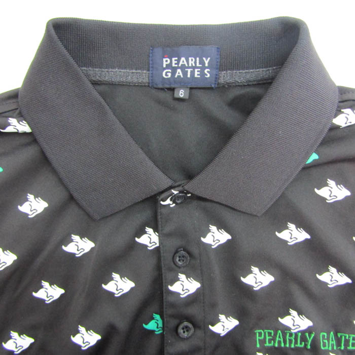 パーリーゲイツ ポロシャツ トップス 半袖 総柄 ゴルフウエア