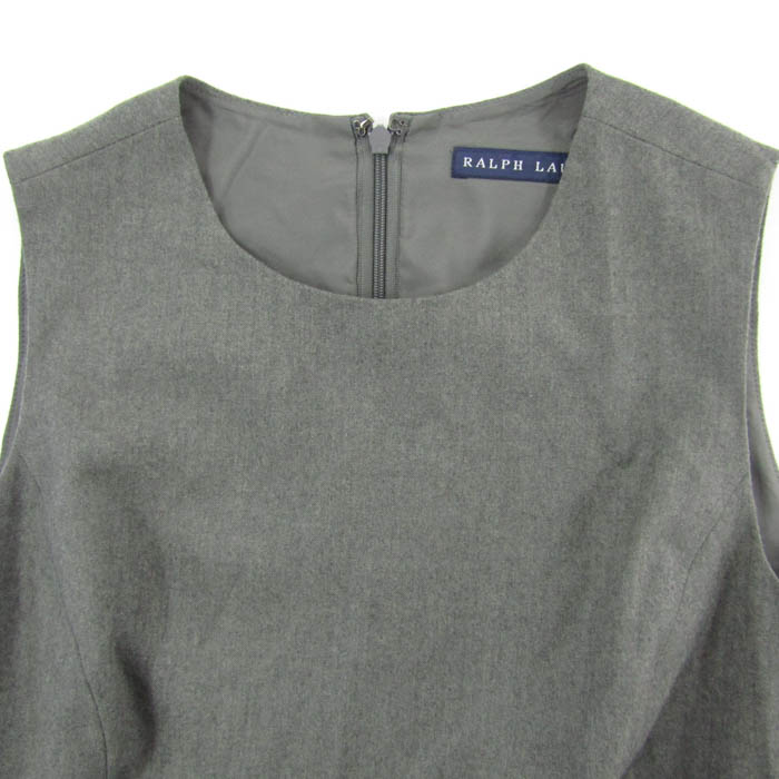 ■美品RALPH LAUREN ウールカシミヤノースリーブフレアワンピース 9号 中古・古着通販】RALPH LAUREN (ラルフローレン) ウール
