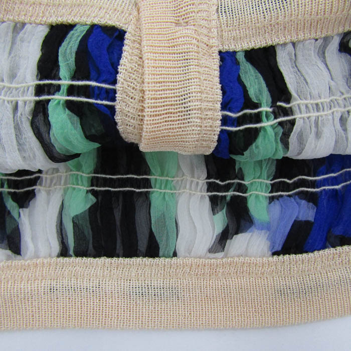 ミッソーニ カーディガン トップス 長袖 Vネック シルク100% レディース フリーサイズ ベージュ×黄緑×ピンク Missoni ミッソーニ カーディガン トップス 長袖 Vネック シルク100