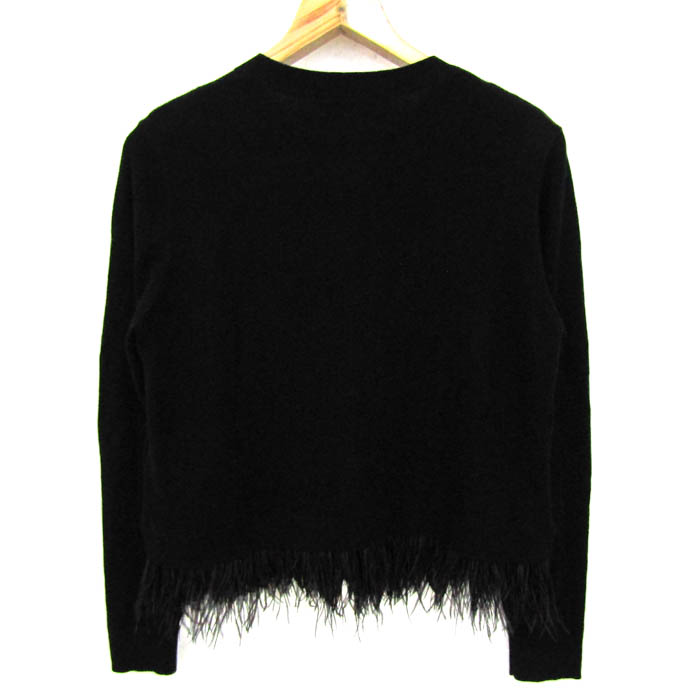 新品。マリリンムーン 2way フリルカシミヤ カーデ黒 新品。マリリンムーン 2way フリルカシミヤ カーデ黒 新品。マリリン