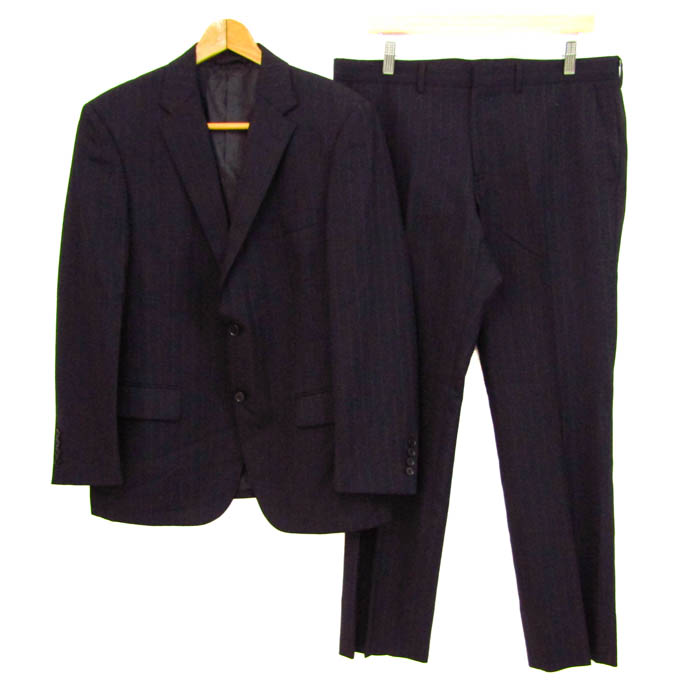 シルク】BURBERRY LONDON スーツ AB5 ストライプ ロゴ総柄 【公式通販】